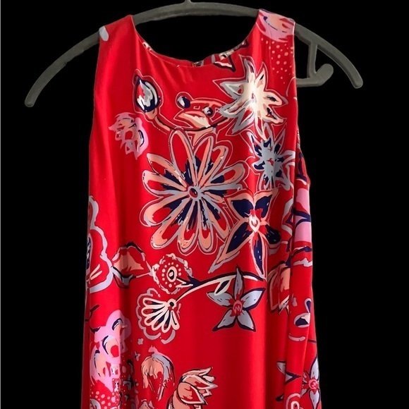 Lauren Ralph Lauren Dresses & Skirts - Lauren Ralph Lauren Sleeveless Red Floral Swing‎ Dress Size 8